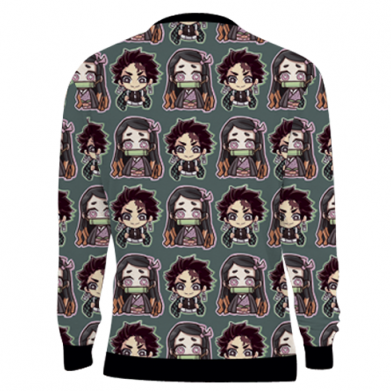 3D свитшот Cute Tanjiro with Nezuko 2
