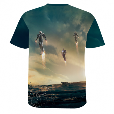 Мужская 3D футболка Iron Man with friends 2