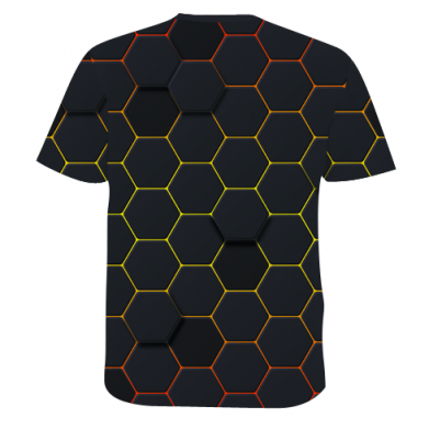 Мужская 3D футболка Honda color logo 2