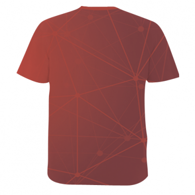 Мужская 3D футболка Iron Man and red background 2