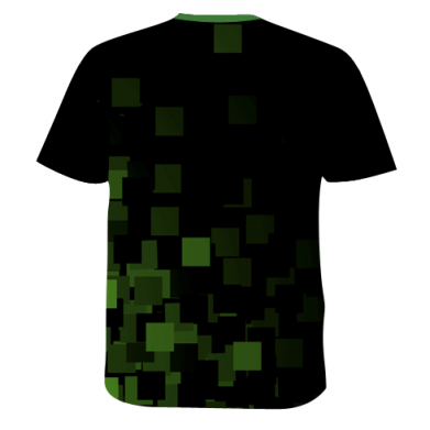 Мужская 3D футболка Green Minecraft 2