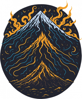 Жіноча футболка Вогняна гора 2