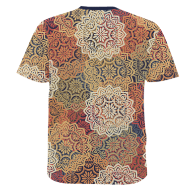 Мужская 3D футболка Осенние узоры 2