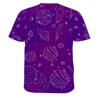 Чоловіча 3D футболка Sonic and space 2