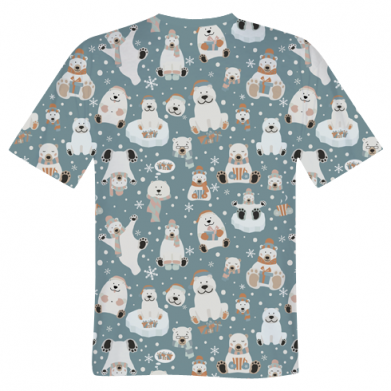 Принт Чоловіча 3D футболка Holiday Polar Bears, Фото № 2 - FATLINE
