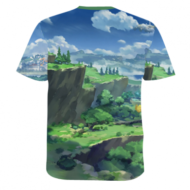 Мужская 3D футболка Genshin Impact World 2