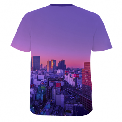 Мужская 3D футболка Sunset city 2