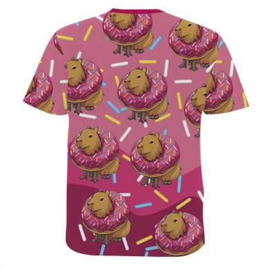 Мужская 3D футболка Сладкая капибара 2