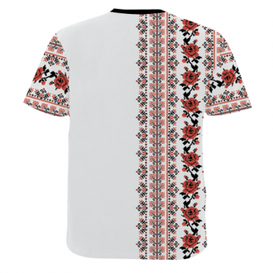 Чоловіча 3D футболка Black and Red Ukraine 2