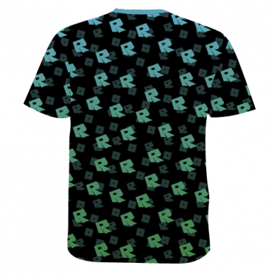 Мужская 3D футболка Roblox And Logo 3D 2