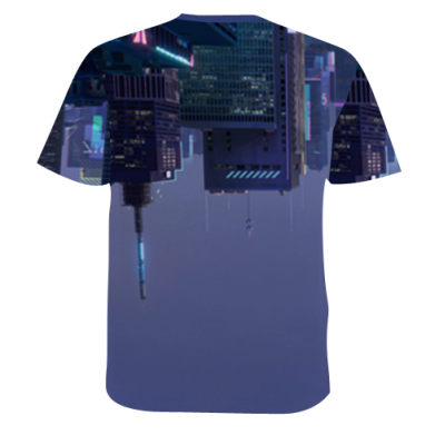Мужская 3D футболка Spider-Man: Into the Spider-Verse  ( night city ) 2