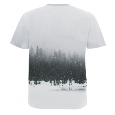 Чоловіча 3D футболка Winter forest 2