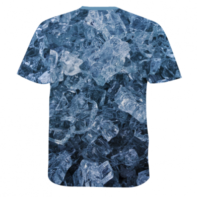Мужская 3D футболка Ice shards 2