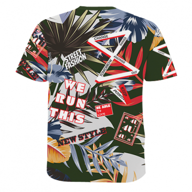 Мужская 3D футболка Fashion Text Pattern 2