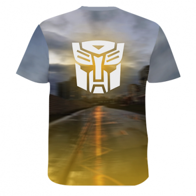 Мужская 3D футболка Bumblebee and Optimus Prime 2