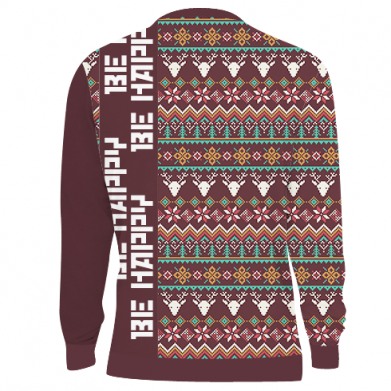 Принт 3D свитшот Be Happy - Deers Pattern, Фото № 2 - FATLINE