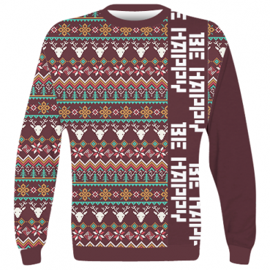 Принт 3D свитшот Be Happy - Deers Pattern, Фото № 2 - FATLINE