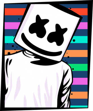 Принт Блокнот А5 Marshmello Colorful Portrait, Фото № 2 - FATLINE