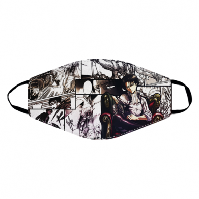 Принт Маска для лица Attack on Titan Кapral Levi, Фото № 2 - FATLINE