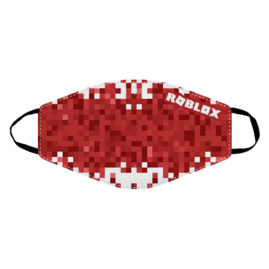 Принт Маска для обличчя Roblox of pixels background, Фото № 2 - FATLINE