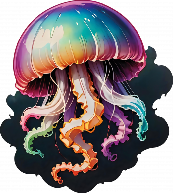 Шапка Радужная медуза 2