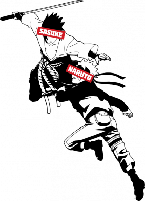 Чехол из раздела Саске Учиха Sasuke and naruto fight для Xiaomi Redmi Note 9 4G 2