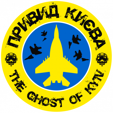 Шапка Привид Києва літак винищувач МіГ-29 2