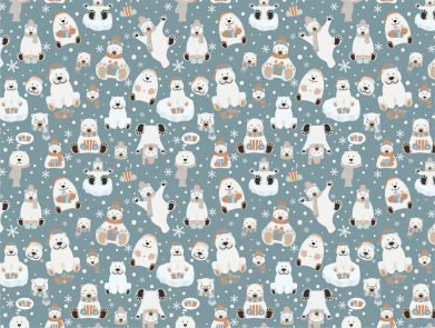 Прапорець настільний Holiday Polar Bears 2