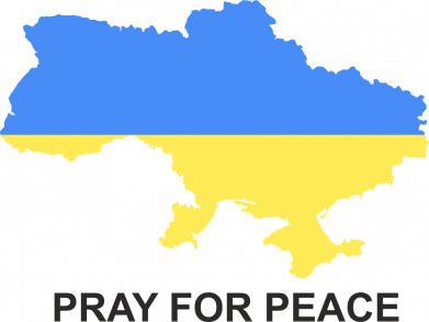 Шеврон прямоугольный Pray for peace 2