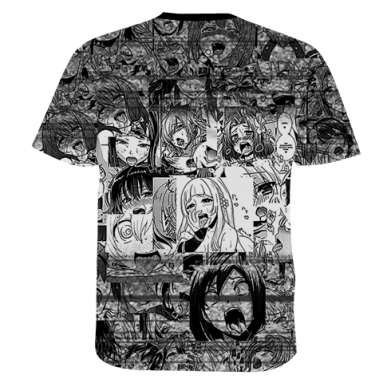 Мужская 3D футболка Ahegao Glitch 2