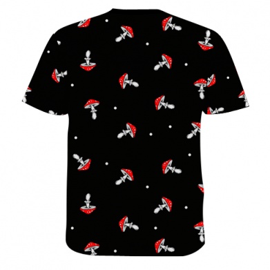 Чоловіча 3D футболка Мухоморы 2