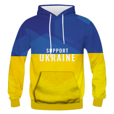 Чоловіча 3D худі Support Ukraine 2