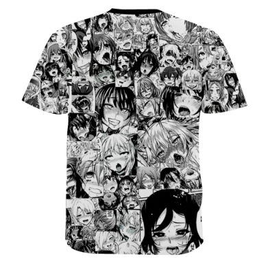 Мужская 3D футболка Ahegao manga 2