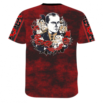 Чоловіча 3D футболка Батько наш Бандера Мяу! 2