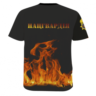 Мужская 3D футболка Нацгвардія Вогонь 2