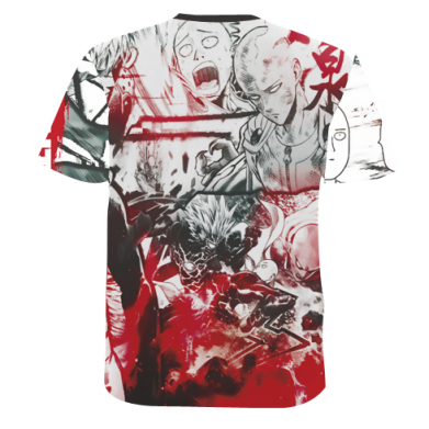 Мужская 3D футболка Saitama Manga 2