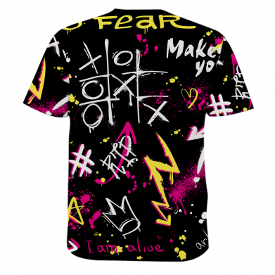 Мужская 3D футболка Street art smile 2