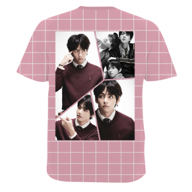 Мужская 3D футболка BTS V 2