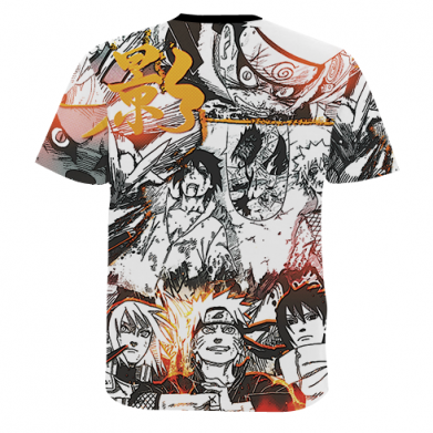 Мужская 3D футболка Naruto manga 2