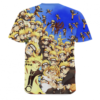 Мужская 3D футболка Naruto Kage bunshin no jutsu 2