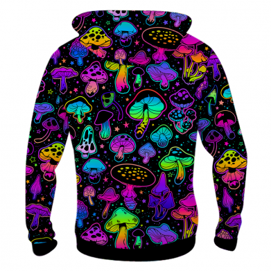 Мужская 3D худи Rainbow mushrooms 2