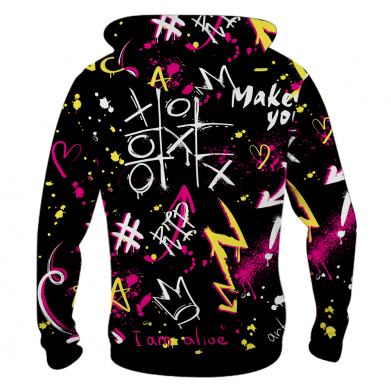 Мужская 3D худи Street art smile 2