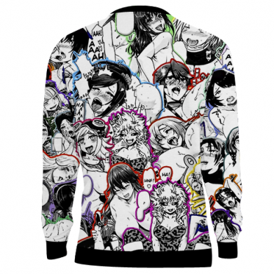Принт 3D свитшот Ahegao anime characters manga, Фото № 2 - FATLINE