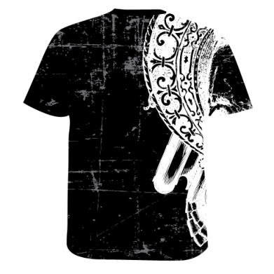 Мужская 3D футболка White Skull 2