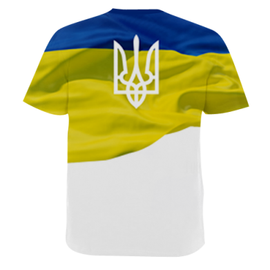 Чоловіча 3D футболка Flag of Ukraine 2