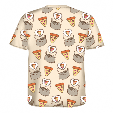Мужская 3D футболка Pusheen Pizza Lover 2