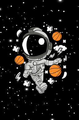 Принт Чехол для iPhone 7 Plus Astronaut and basketballs, Фото № 2 - FATLINE