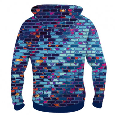 Мужская 3D худи Marshmello logo and color background 2