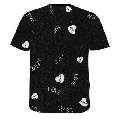 Чоловіча 3D футболка Lil Peep and rose 2