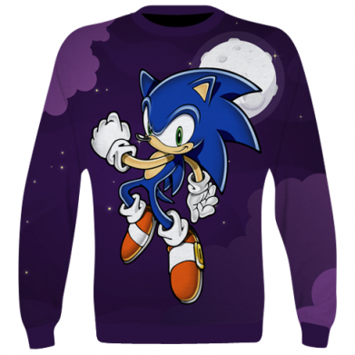 Принт 3D світшот Sonic in space, Фото № 2 - FATLINE